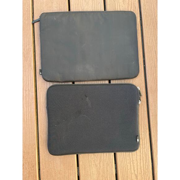 Encase laptop sleeves 12” and 13” two pack bundle black neoprene fleece sleeve - Picture 4 of 8